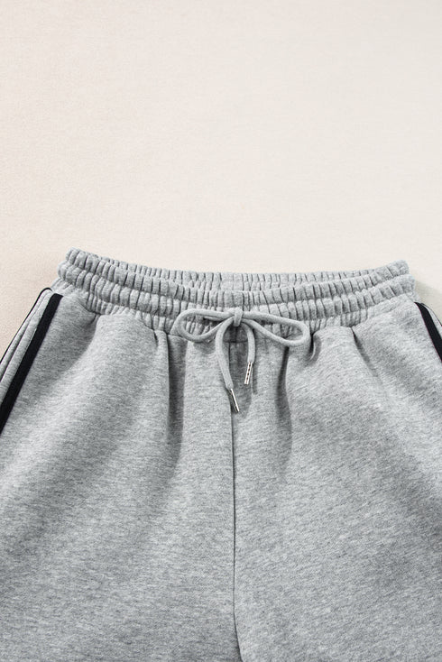 Side Striped Round Neck Top and Pants Active Set - Odaingerous